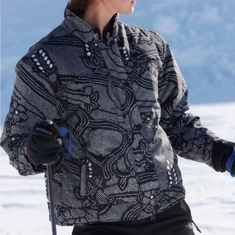 New Free People Bunny Slope printed puffer jacket by FP Movement Size Large